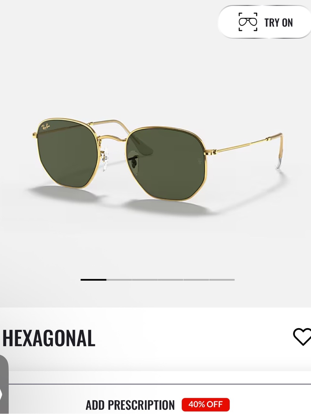 Ray-Ban Gold Frame Sunglasse